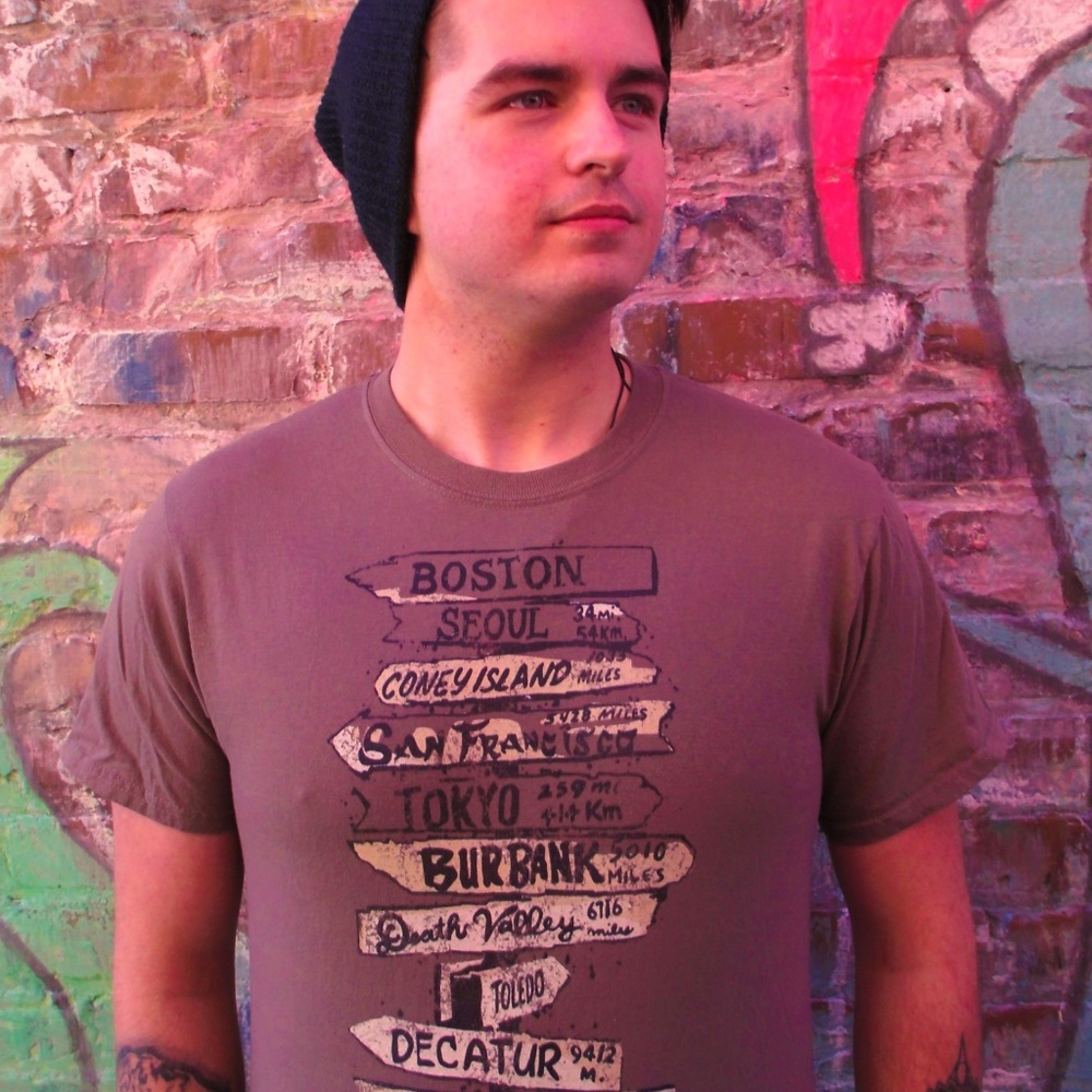 M*A*S*H Sign Post Brown 100% Cotton Size M T-Shirt